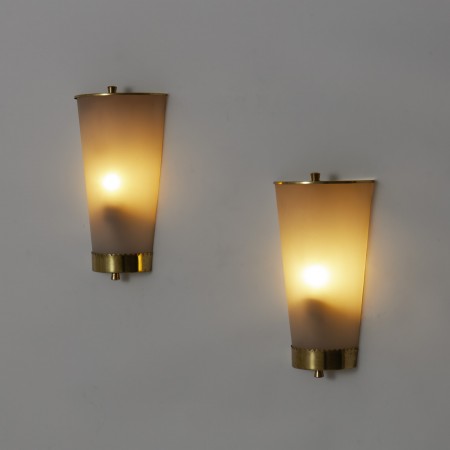 Brass & Glass Sconces (M)