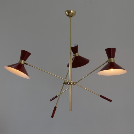 Three-Arm Chandelier by G.C.M.E