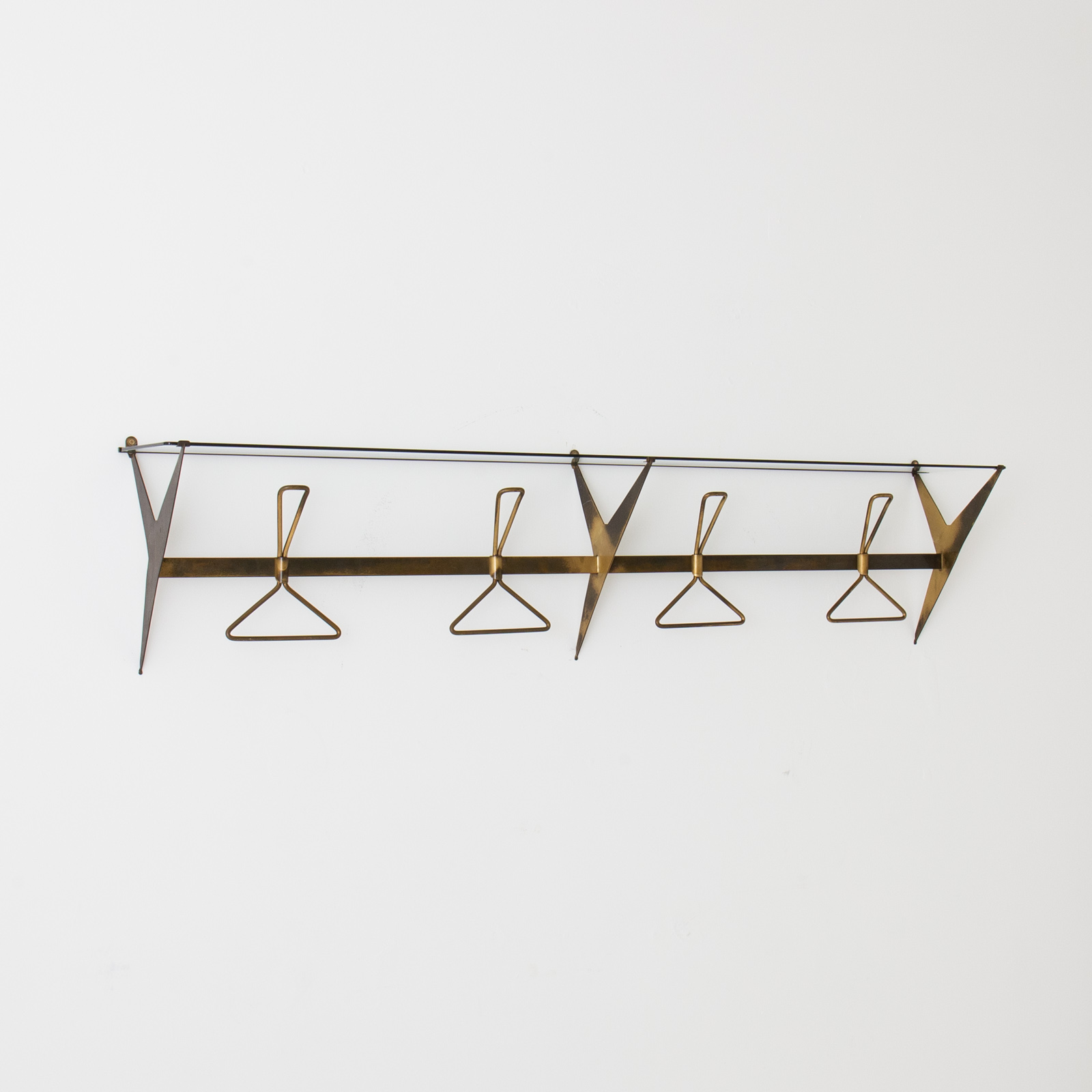 Italian Brass Coat Rack