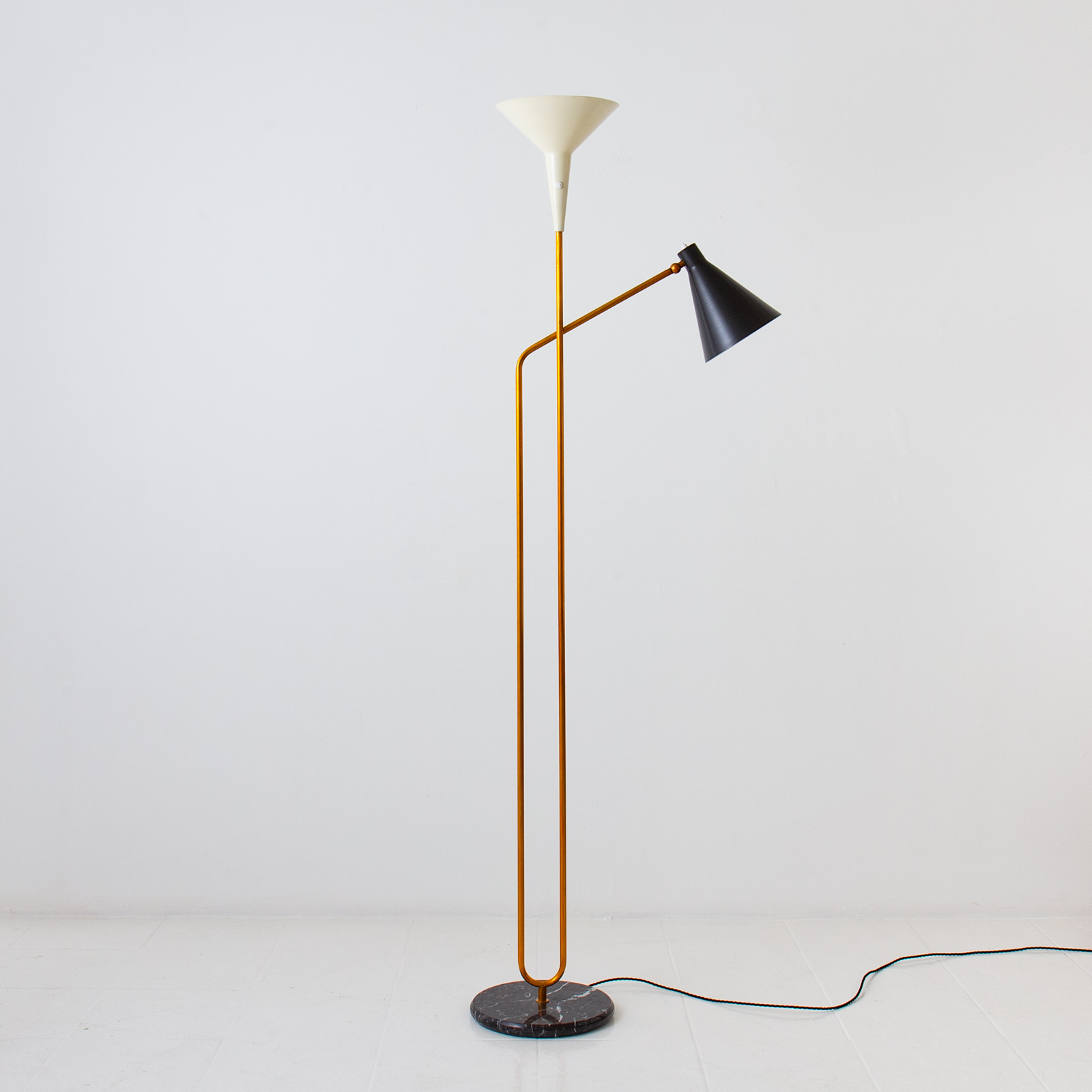 Italian Double Stem Floor Lamp 3