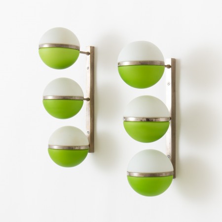 Italian Glass Sphere Wall Lights