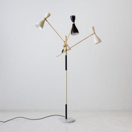 Italian Tri-Arm Floor Lamp